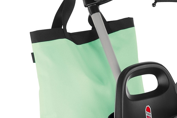 Kiepbak met shopping bag.