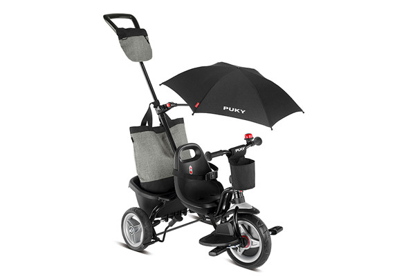 Driewieler Puky Ceety Comfort zwart-grijs.