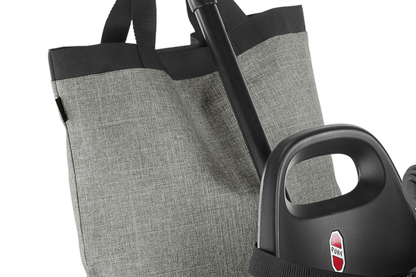 Kiepbak met shopping bag.