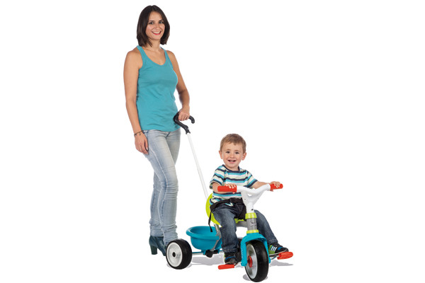 De duwstang is verstelbaar en afneembaar.