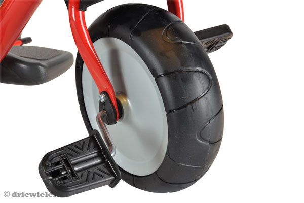 Voorwiel met vrijloopautomaat.