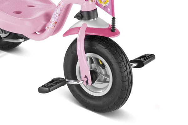 Stevige luchtbanden voor stabiliteit.