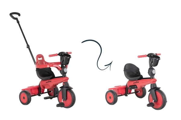 Af te bouwen naar zelfstandige driewieler