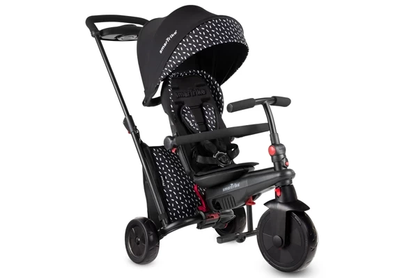 Babyvoetsteun eraf, peutervoetsteun uitgeklapt