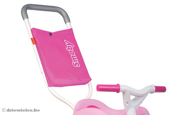 Met handig tasje om spulletjes in op te bergen.