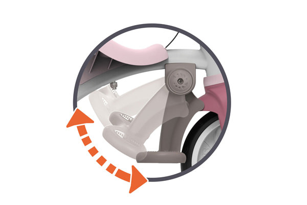 Inklapbare voetensteun