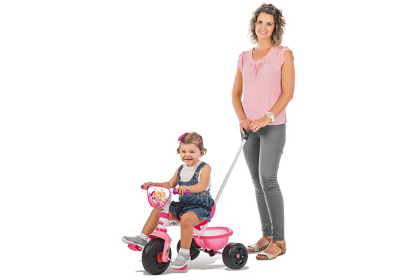 De duwstang is verstelbaar en afneembaar.