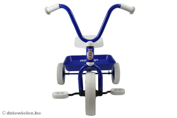 Voorzijde van de blauw-witte winther.